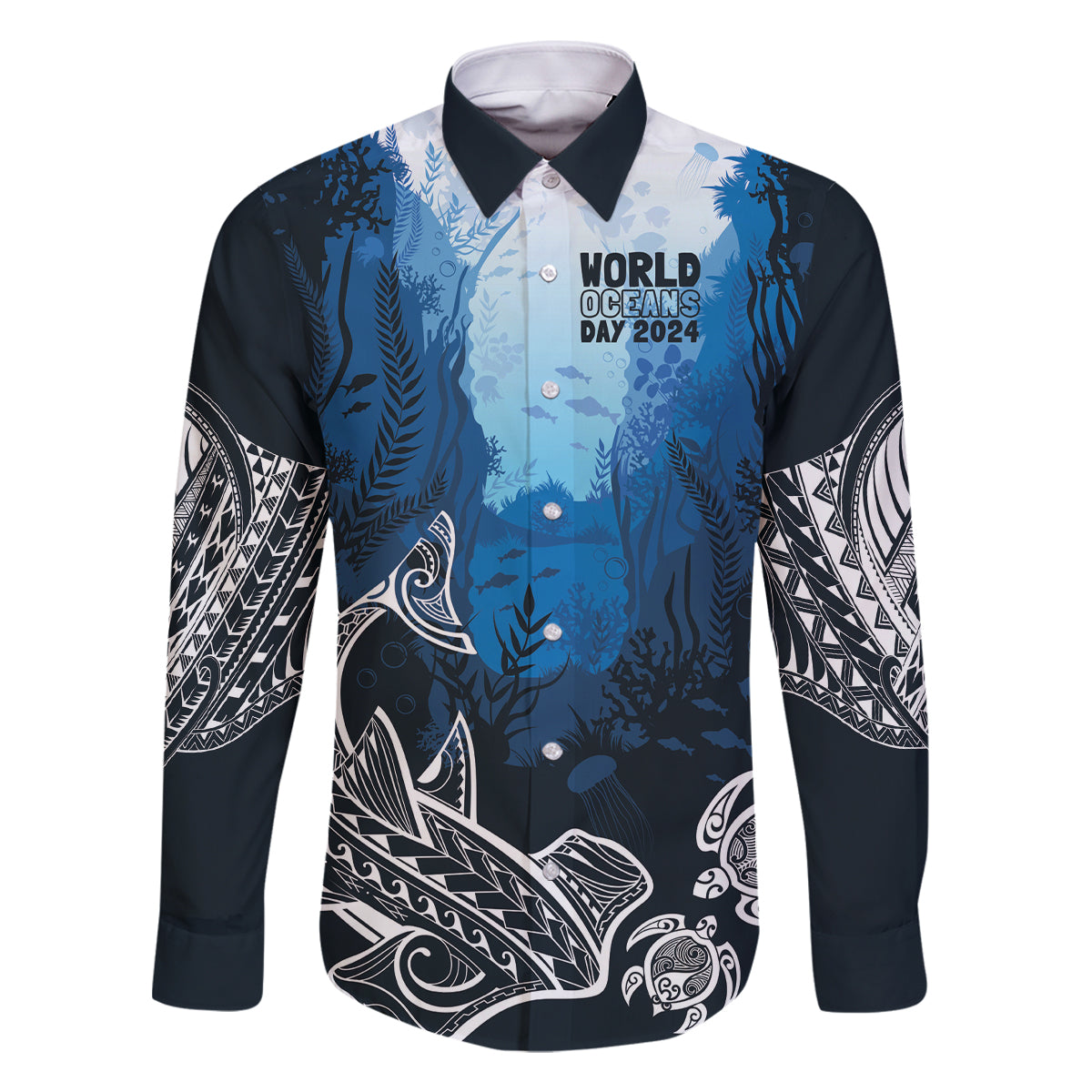 World Ocean Day Pasifika Family Matching Summer Maxi Dress and Hawaiian Shirt Awaken New Depths