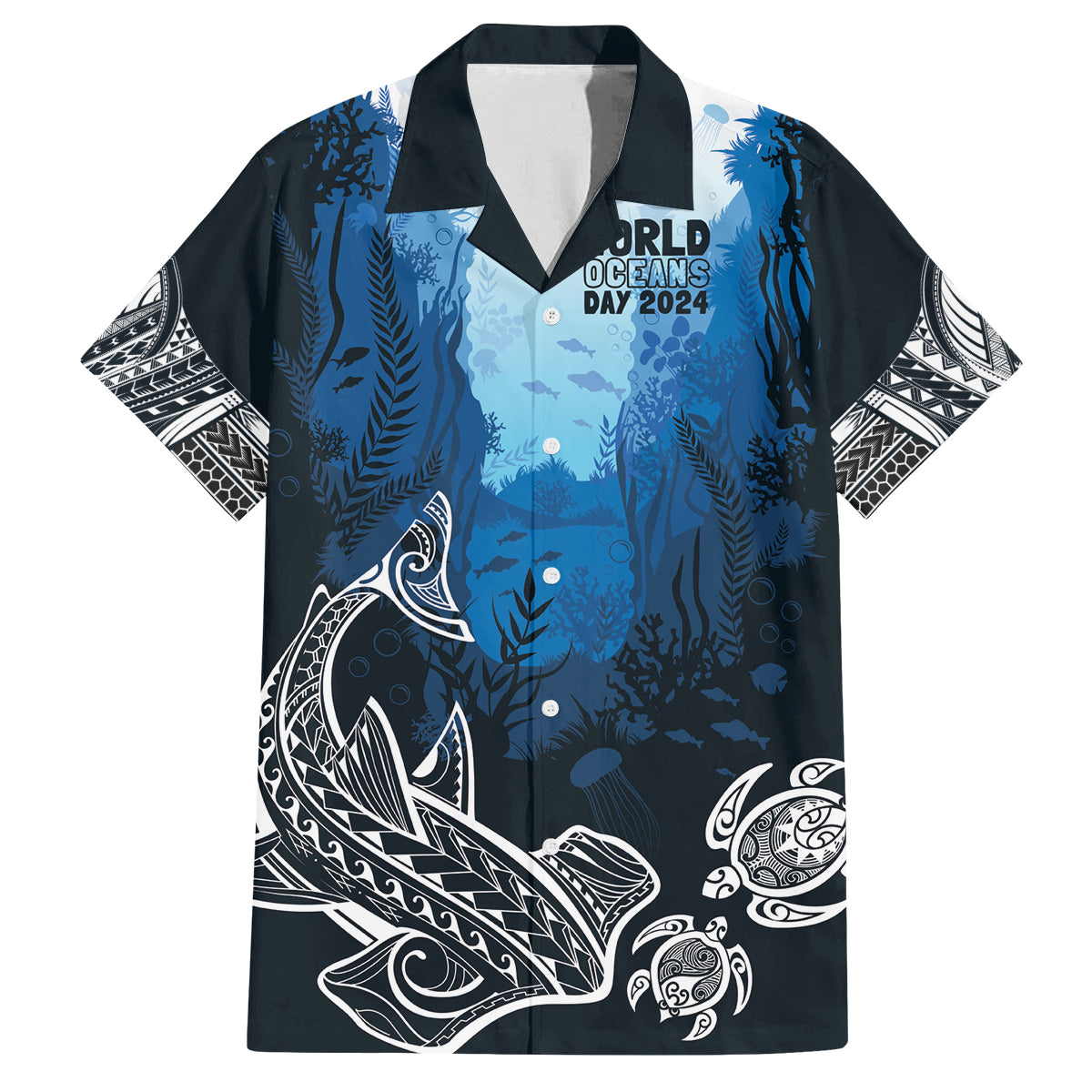 World Ocean Day Pasifika Family Matching Tank Maxi Dress and Hawaiian Shirt Awaken New Depths