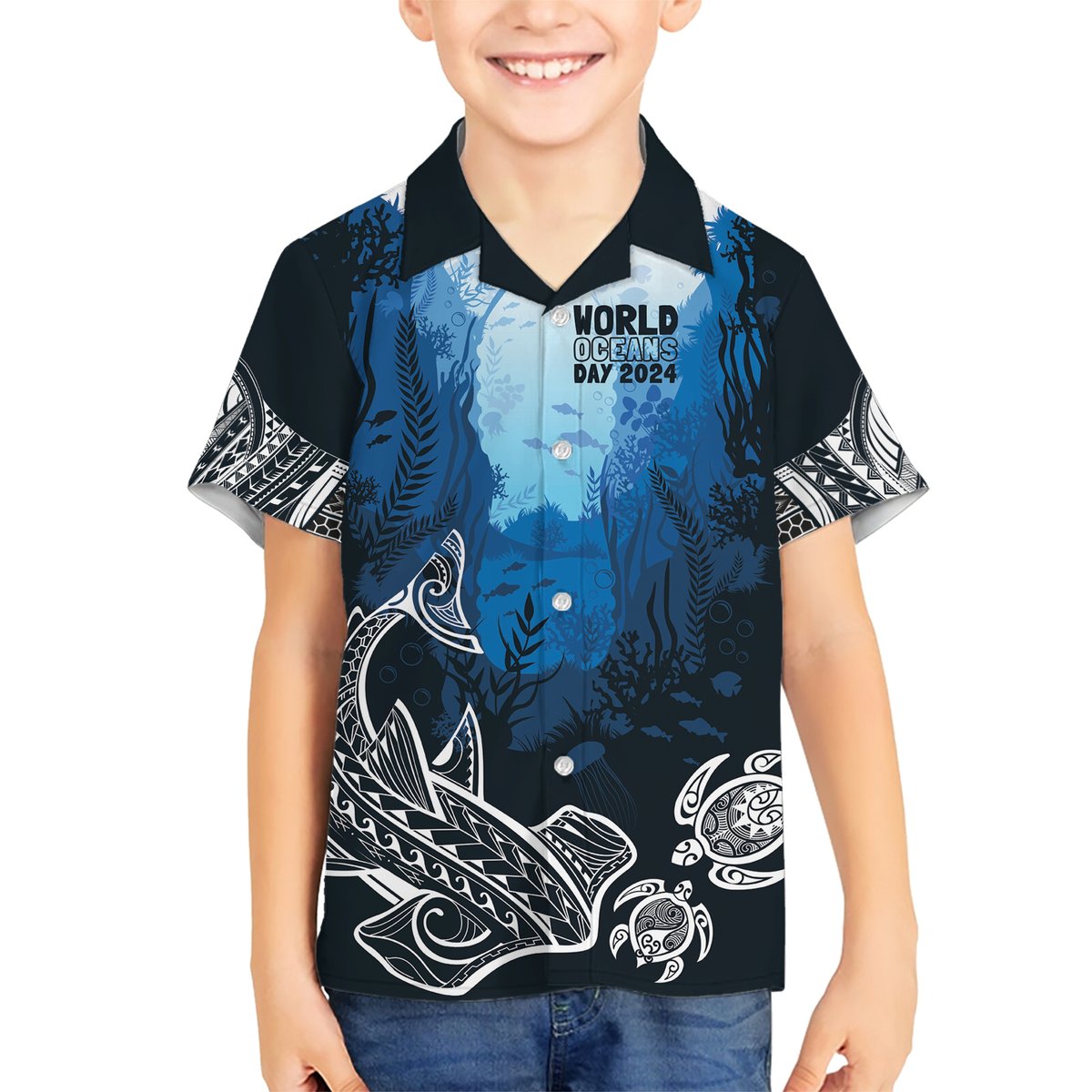 World Ocean Day Pasifika Hawaiian Shirt Awaken New Depths LT7 - Polynesian Pride