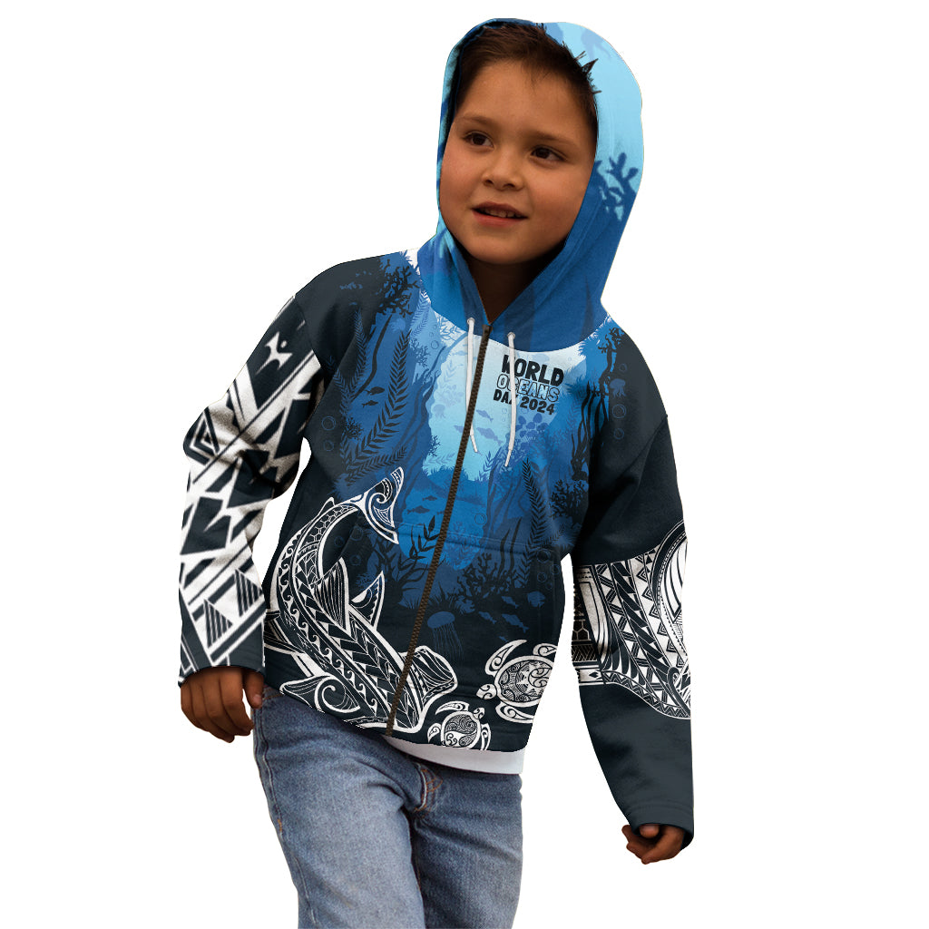 World Ocean Day Pasifika Kid Hoodie Awaken New Depths