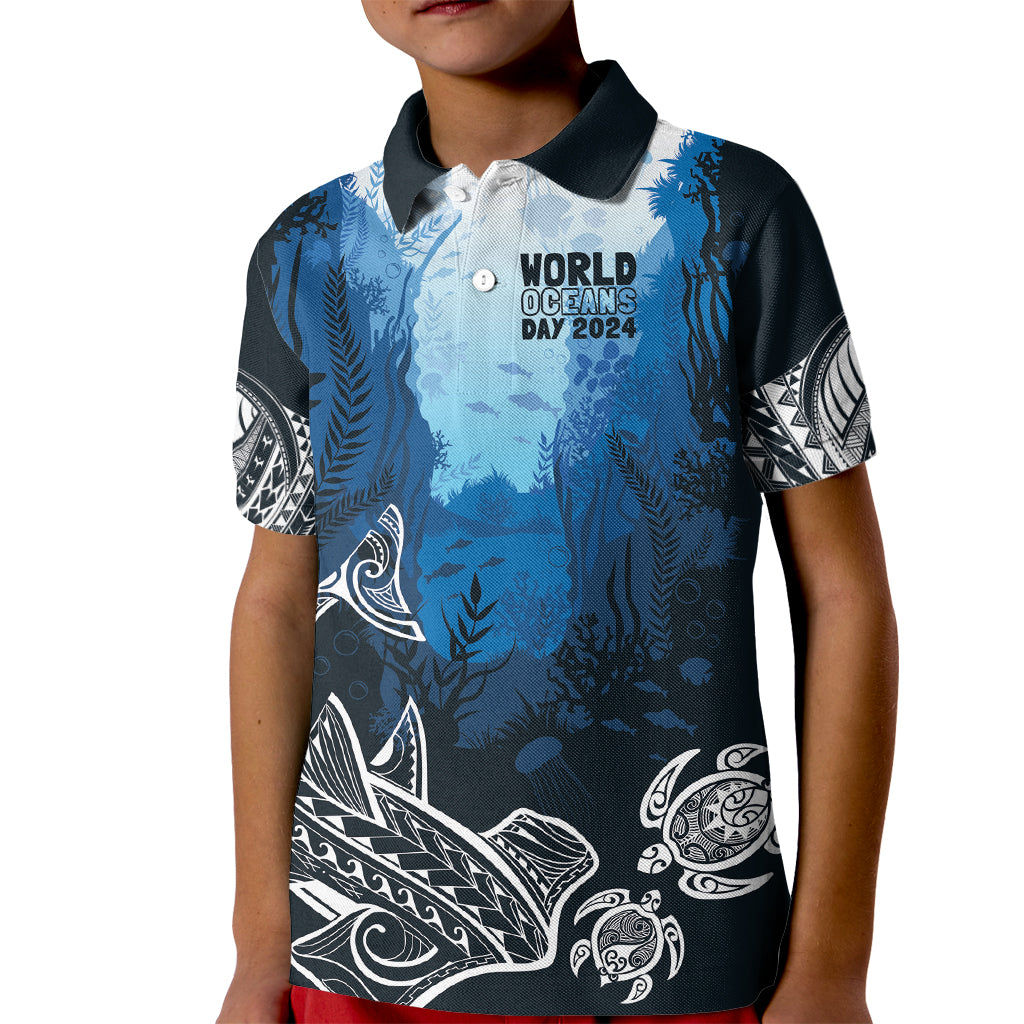 World Ocean Day Pasifika Kid Polo Shirt Awaken New Depths