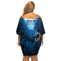 World Ocean Day Pasifika Off Shoulder Short Dress Awaken New Depths LT7 - Polynesian Pride