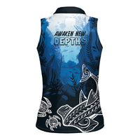 World Ocean Day Pasifika Women Sleeveless Polo Shirt Awaken New Depths