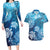 Hawaii World Ocean Day Couples Matching Long Sleeve Bodycon Dress and Hawaiian Shirt Kakau Turtles