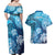 Hawaii World Ocean Day Couples Matching Off Shoulder Maxi Dress and Hawaiian Shirt Kakau Turtles