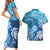 Hawaii World Ocean Day Couples Matching Short Sleeve Bodycon Dress and Hawaiian Shirt Kakau Turtles