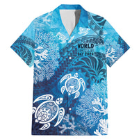 Hawaii World Ocean Day Family Matching Mermaid Dress and Hawaiian Shirt Kakau Turtles