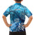 Hawaii World Ocean Day Family Matching Off The Shoulder Long Sleeve Dress and Hawaiian Shirt Kakau Turtles