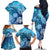 Hawaii World Ocean Day Family Matching Off The Shoulder Long Sleeve Dress and Hawaiian Shirt Kakau Turtles