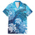 Hawaii World Ocean Day Family Matching Off Shoulder Maxi Dress and Hawaiian Shirt Kakau Turtles