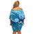 Hawaii World Ocean Day Family Matching Off Shoulder Short Dress and Hawaiian Shirt Kakau Turtles