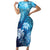 Hawaii World Ocean Day Family Matching Short Sleeve Bodycon Dress and Hawaiian Shirt Kakau Turtles