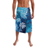Hawaii World Ocean Day Lavalava Kakau Turtles LT7 Blue - Polynesian Pride