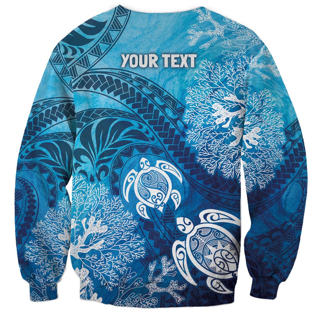 Hawaii World Ocean Day Sweatshirt Kakau Turtles LT7 - Polynesian Pride