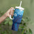 Hawaii World Ocean Day Tumbler With Handle Kakau Turtles