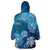 Hawaii World Ocean Day Wearable Blanket Hoodie Kakau Turtles