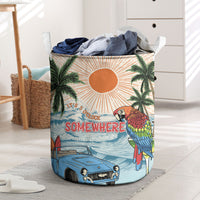 Summer Holiday It's 5 o'clock Somewhere Vintage Hawaii Laundry Basket