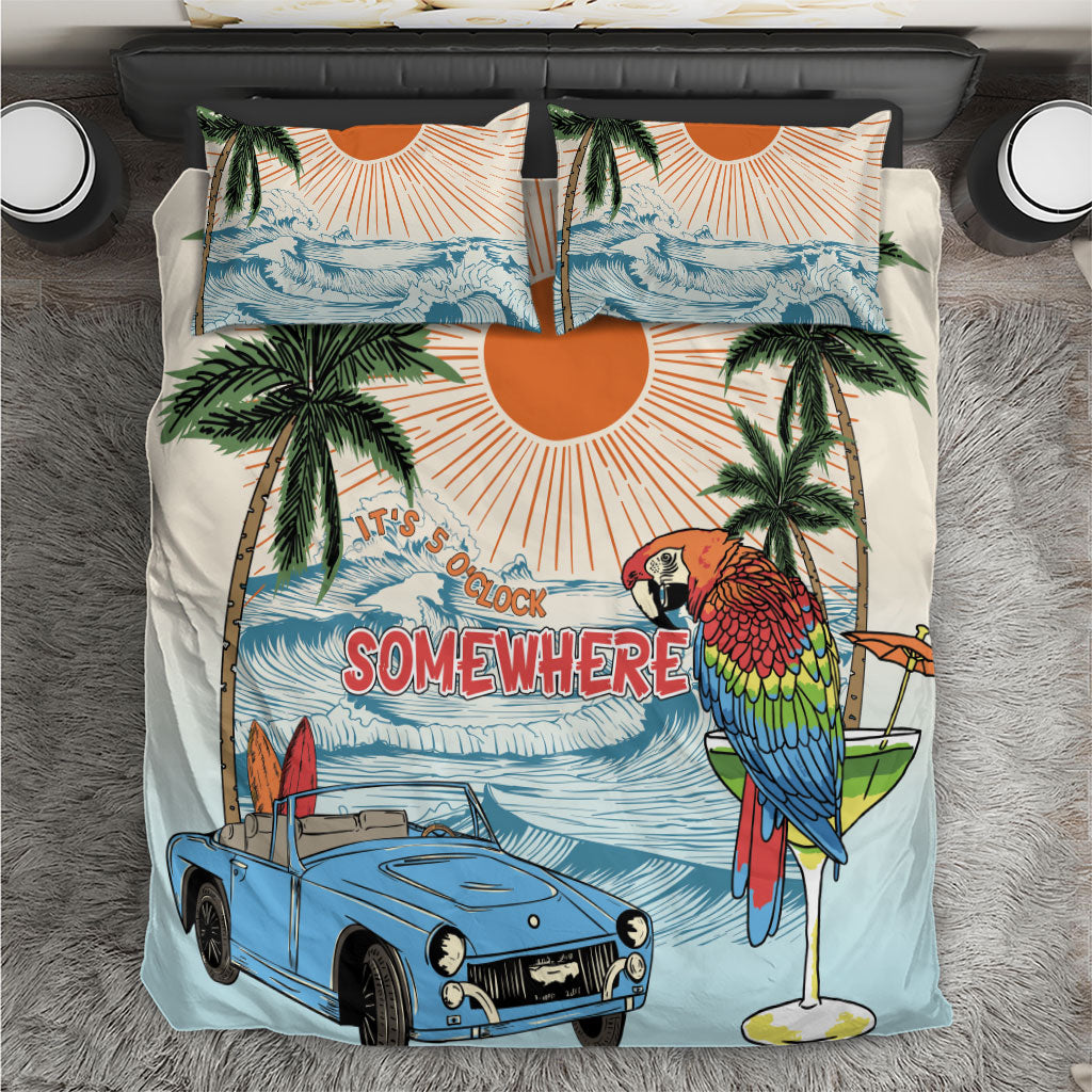 Summer Holiday It's 5 o'clock Somewhere Vintage Hawaii Bedding Set LT7 Colorful - Polynesian Pride