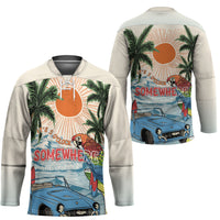 Summer Holiday It's 5 o'clock Somewhere Vintage Hawaii Hockey Jersey