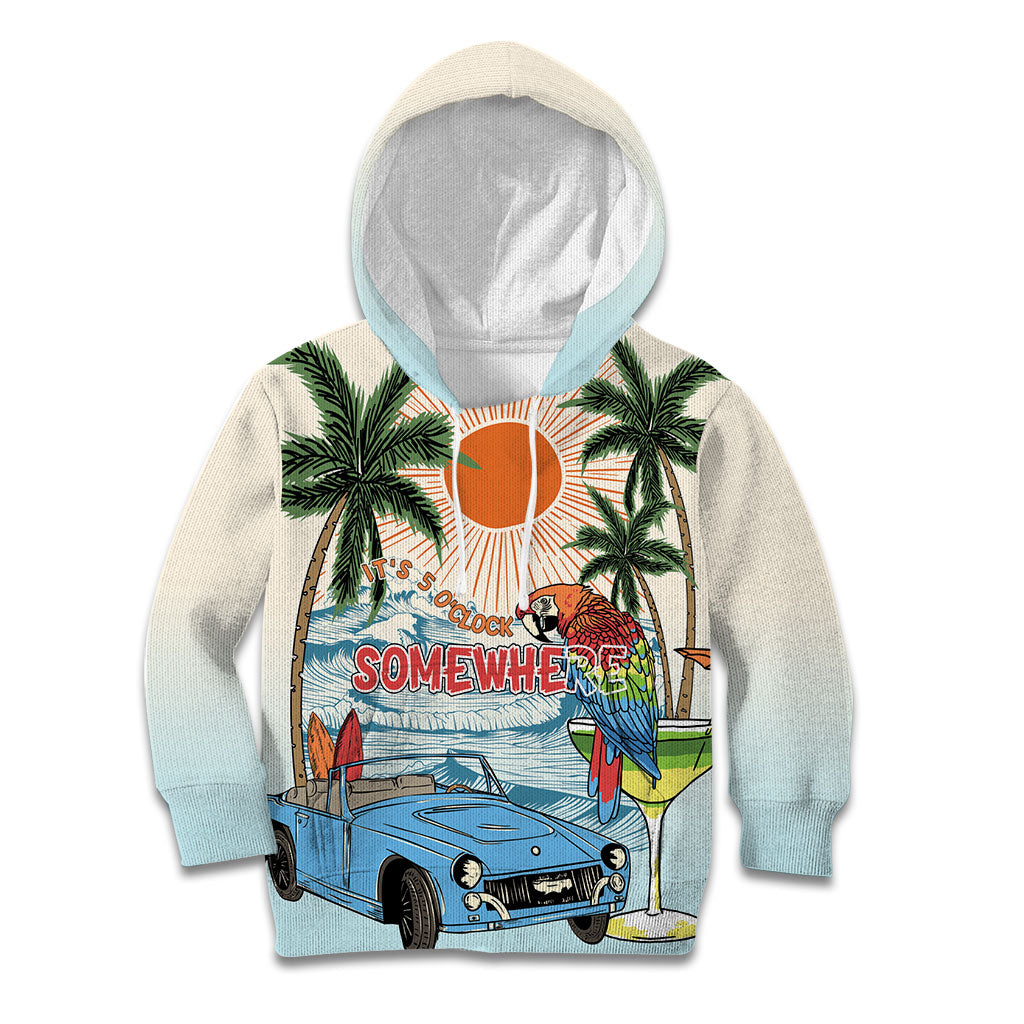 Summer Holiday It's 5 o'clock Somewhere Vintage Hawaii Kid Hoodie