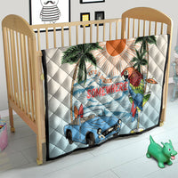 Summer Holiday It's 5 o'clock Somewhere Vintage Hawaii Quilt
