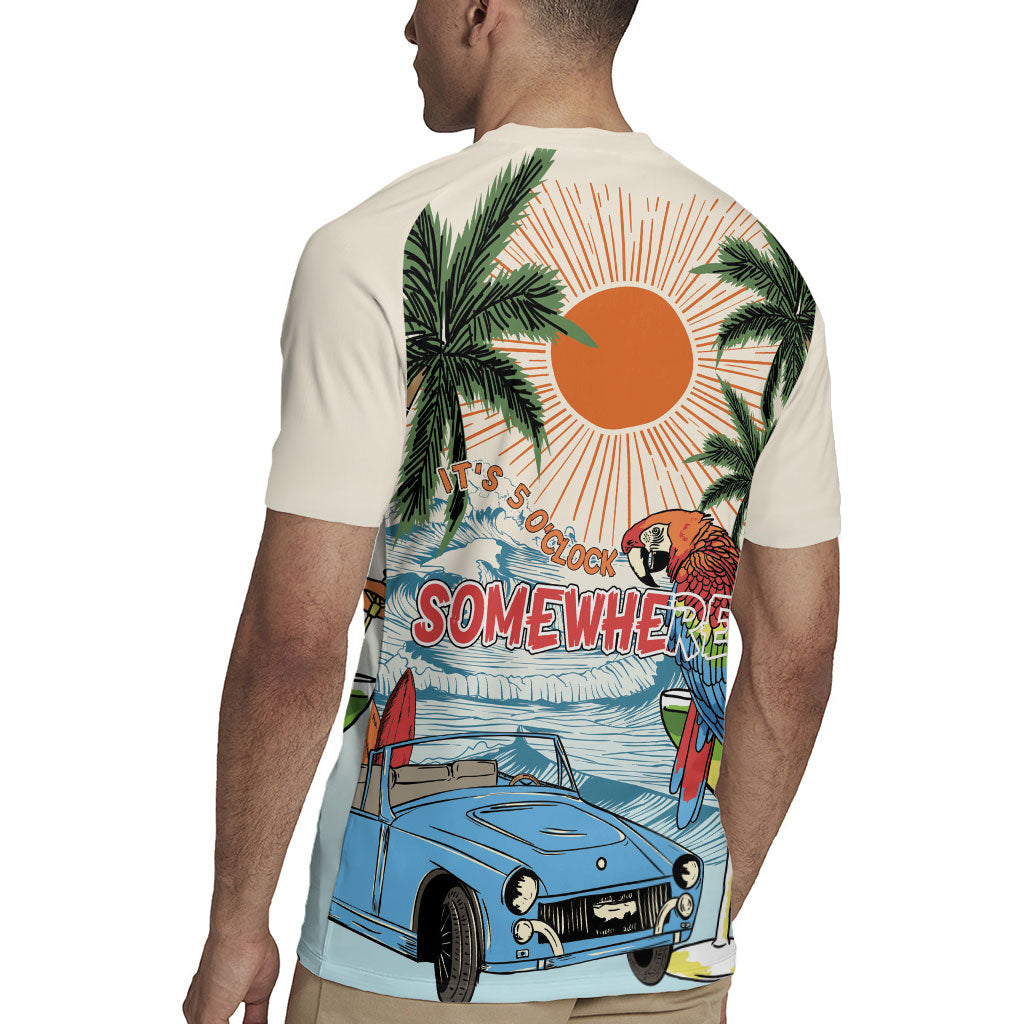 Summer Holiday It's 5 o'clock Somewhere Vintage Hawaii Rugby Jersey