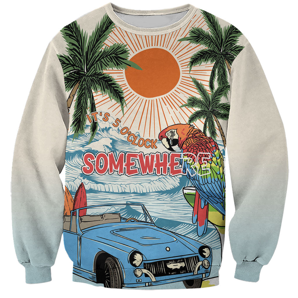 Summer Holiday It's 5 o'clock Somewhere Vintage Hawaii Sweatshirt LT7 Unisex Colorful - Polynesian Pride