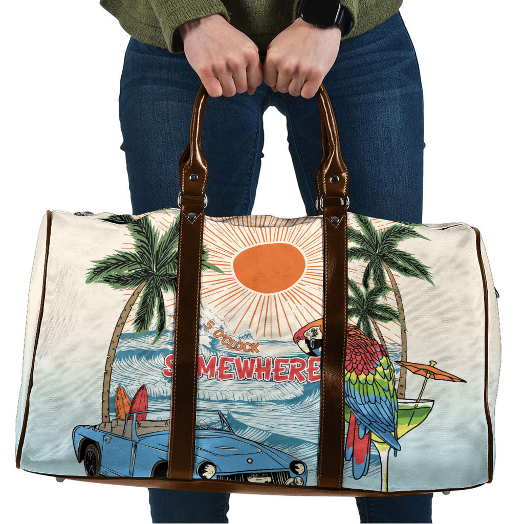 Summer Holiday It's 5 o'clock Somewhere Vintage Hawaii Travel Bag