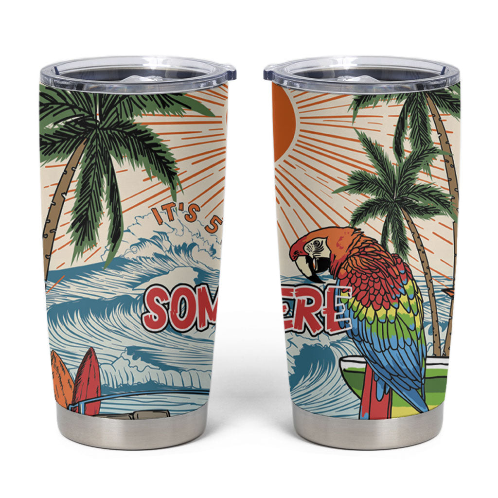 Summer Holiday It's 5 o'clock Somewhere Vintage Hawaii Tumbler Cup