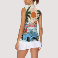 Summer Holiday It's 5 o'clock Somewhere Vintage Hawaii Women Sleeveless Polo Shirt