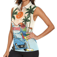 Summer Holiday It's 5 o'clock Somewhere Vintage Hawaii Women Sleeveless Polo Shirt