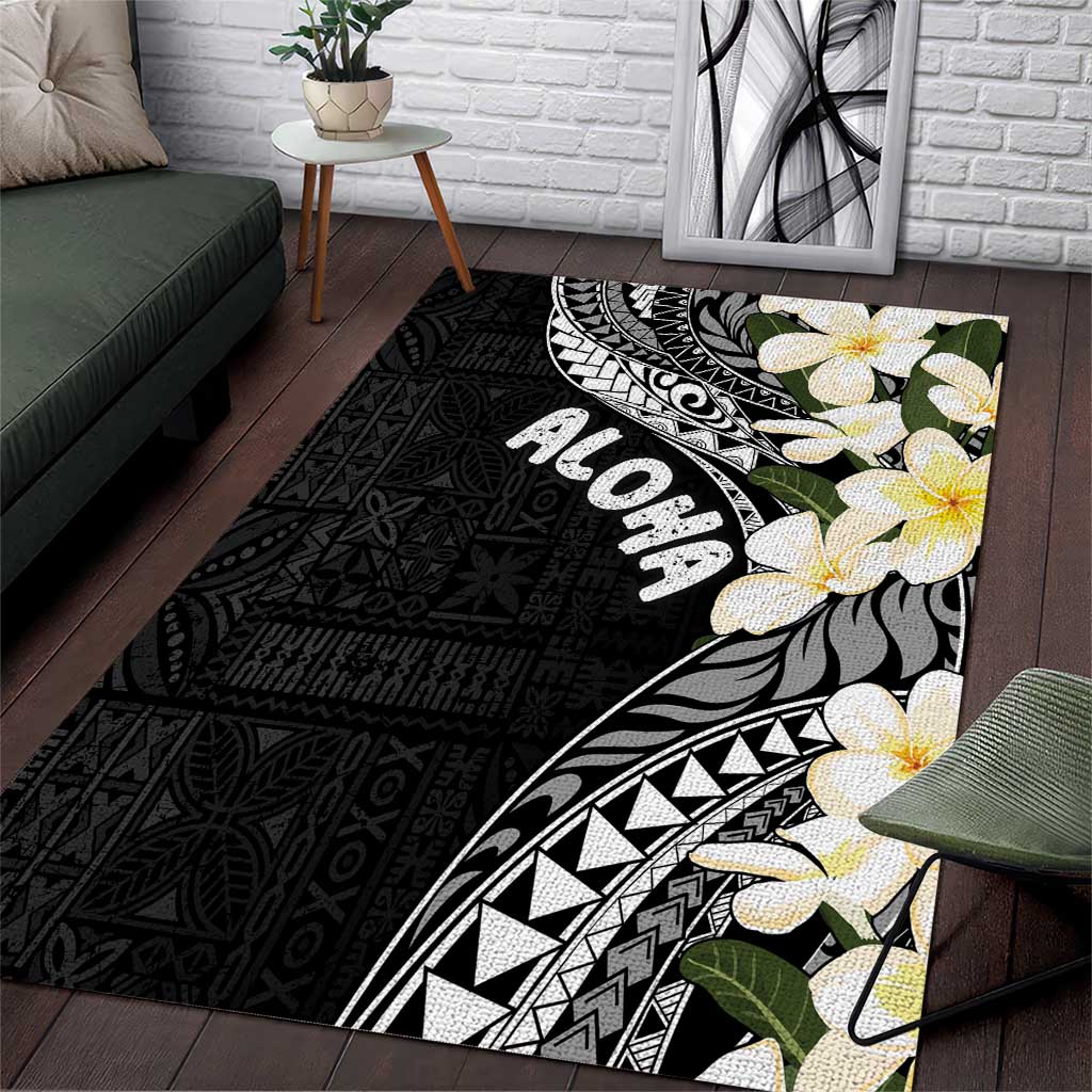 Aloha Hawaii Festive Area Rug Frangipani Lace Classic