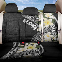 Aloha Hawaii Festive Back Car Seat Cover Frangipani Lace Classic LT7 One Size Black - Polynesian Pride