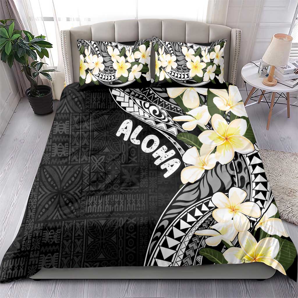 Aloha Hawaii Festive Bedding Set Frangipani Lace Classic