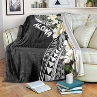 Aloha Hawaii Festive Blanket Frangipani Lace Classic LT7 Black - Polynesian Pride