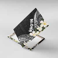 Aloha Hawaii Festive Canvas Wall Art Frangipani Lace Classic LT7 With Frame Black - Polynesian Pride