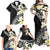 Aloha Hawaii Festive Family Matching Off Shoulder Maxi Dress and Hawaiian Shirt Frangipani Lace Classic