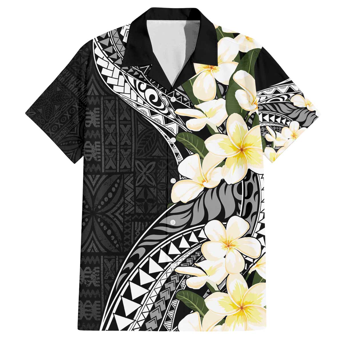 Aloha Hawaii Festive Family Matching Off Shoulder Short Dress and Hawaiian Shirt Frangipani Lace Classic