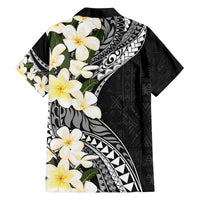 Aloha Hawaii Festive Family Matching Off Shoulder Short Dress and Hawaiian Shirt Frangipani Lace Classic