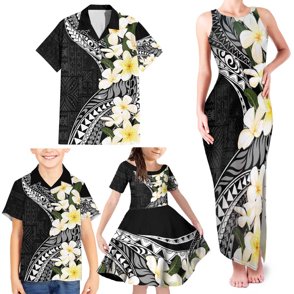 Aloha Hawaii Festive Family Matching Tank Maxi Dress and Hawaiian Shirt Frangipani Lace Classic LT7 - Polynesian Pride
