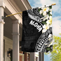 Aloha Hawaii Festive Garden Flag Frangipani Lace Classic LT7 House Flag Black - Polynesian Pride