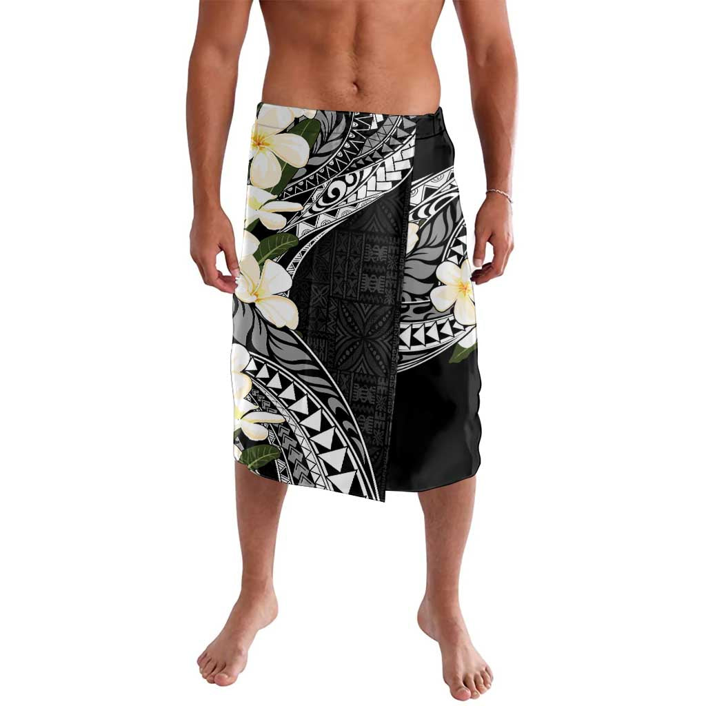 Aloha Hawaii Festive Lavalava Frangipani Lace Classic LT7 Black - Polynesian Pride