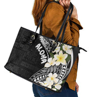 Aloha Hawaii Festive Leather Tote Bag Frangipani Lace Classic LT7 - Polynesian Pride