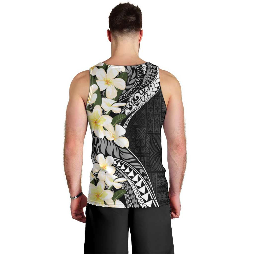 Aloha Hawaii Festive Men Tank Top Frangipani Lace Classic LT7 - Polynesian Pride