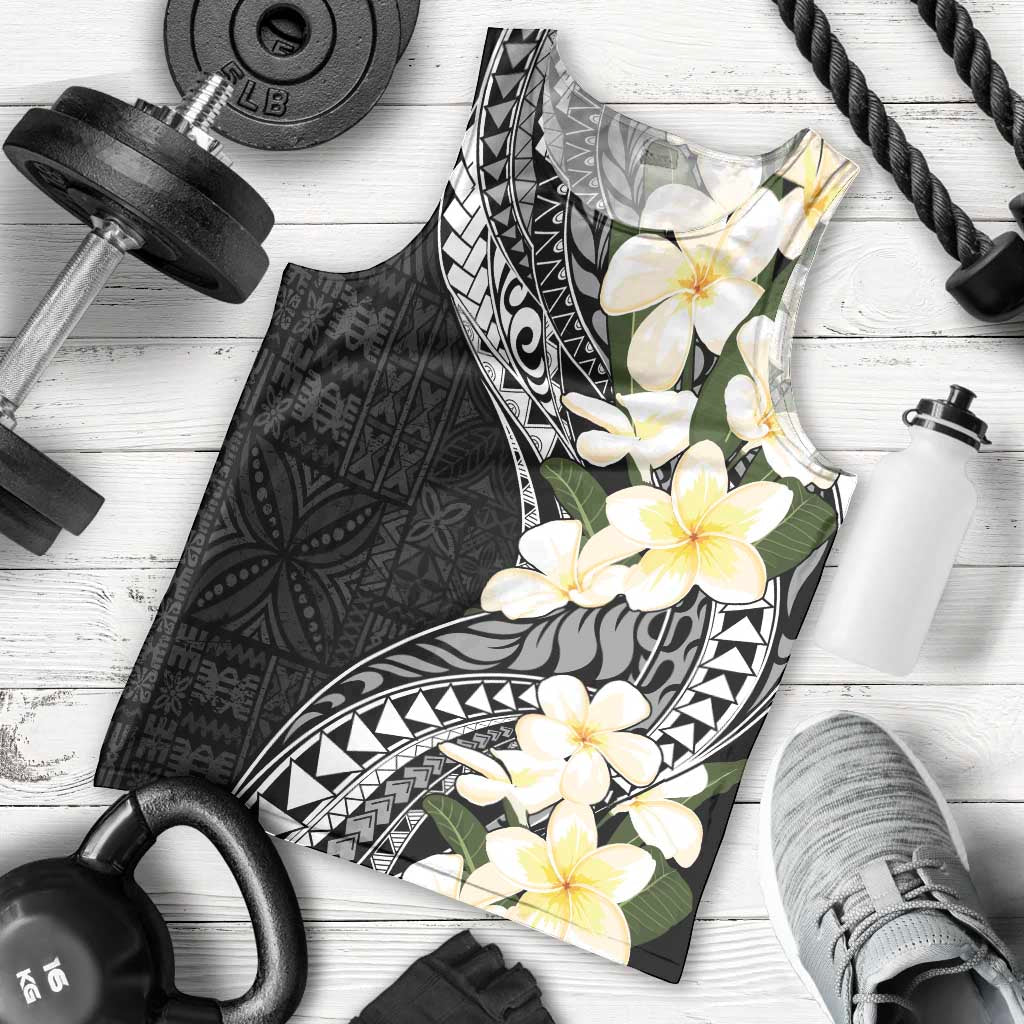 Aloha Hawaii Festive Men Tank Top Frangipani Lace Classic LT7 - Polynesian Pride