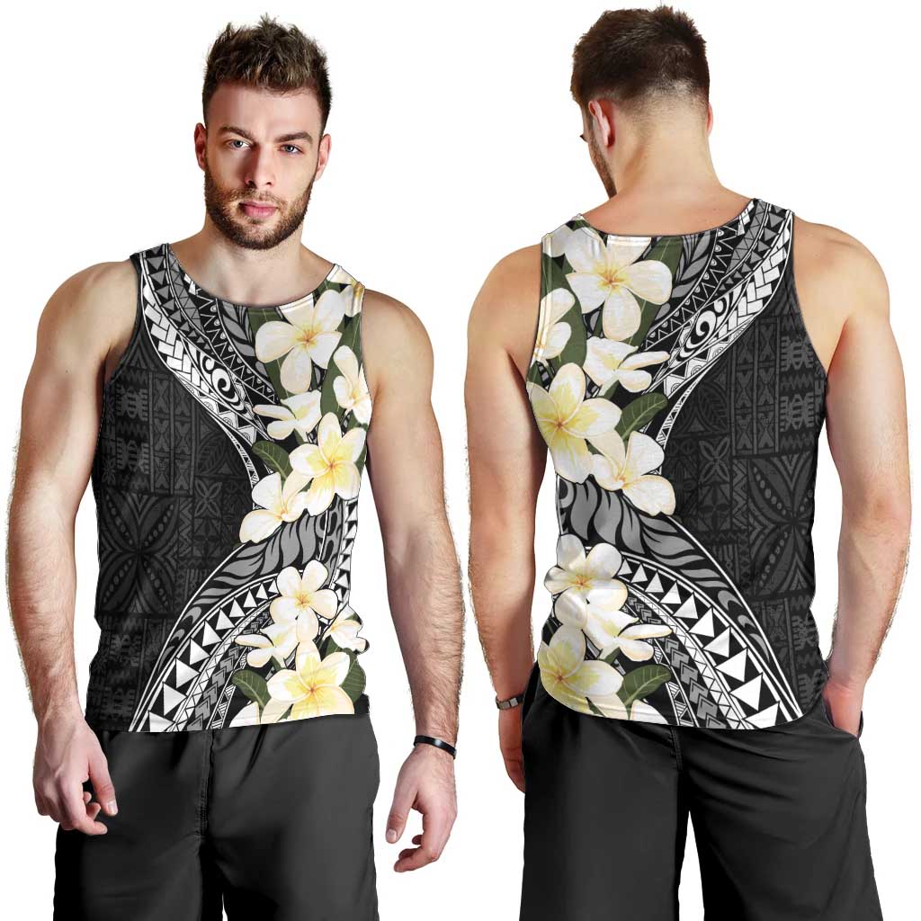 Aloha Hawaii Festive Men Tank Top Frangipani Lace Classic LT7 - Polynesian Pride