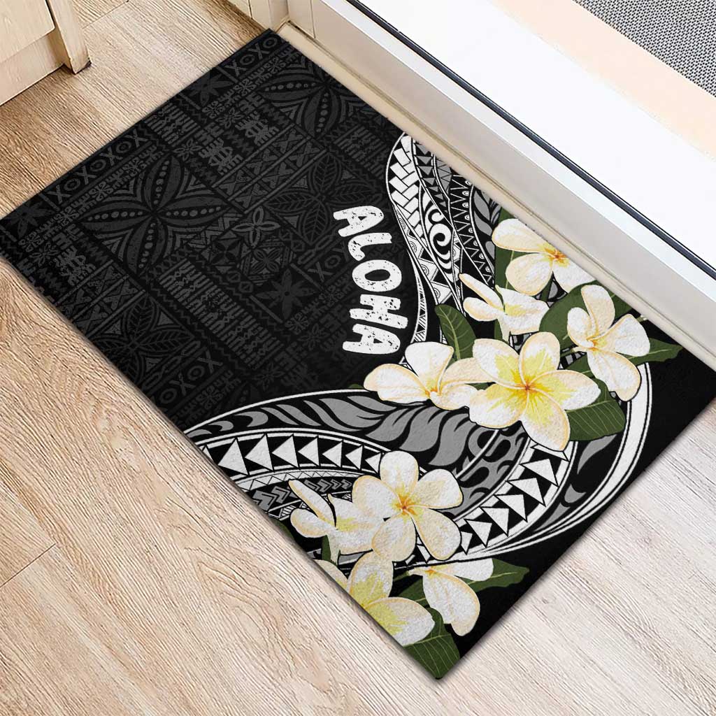 Aloha Hawaii Festive Rubber Doormat Frangipani Lace Classic LT7 - Polynesian Pride