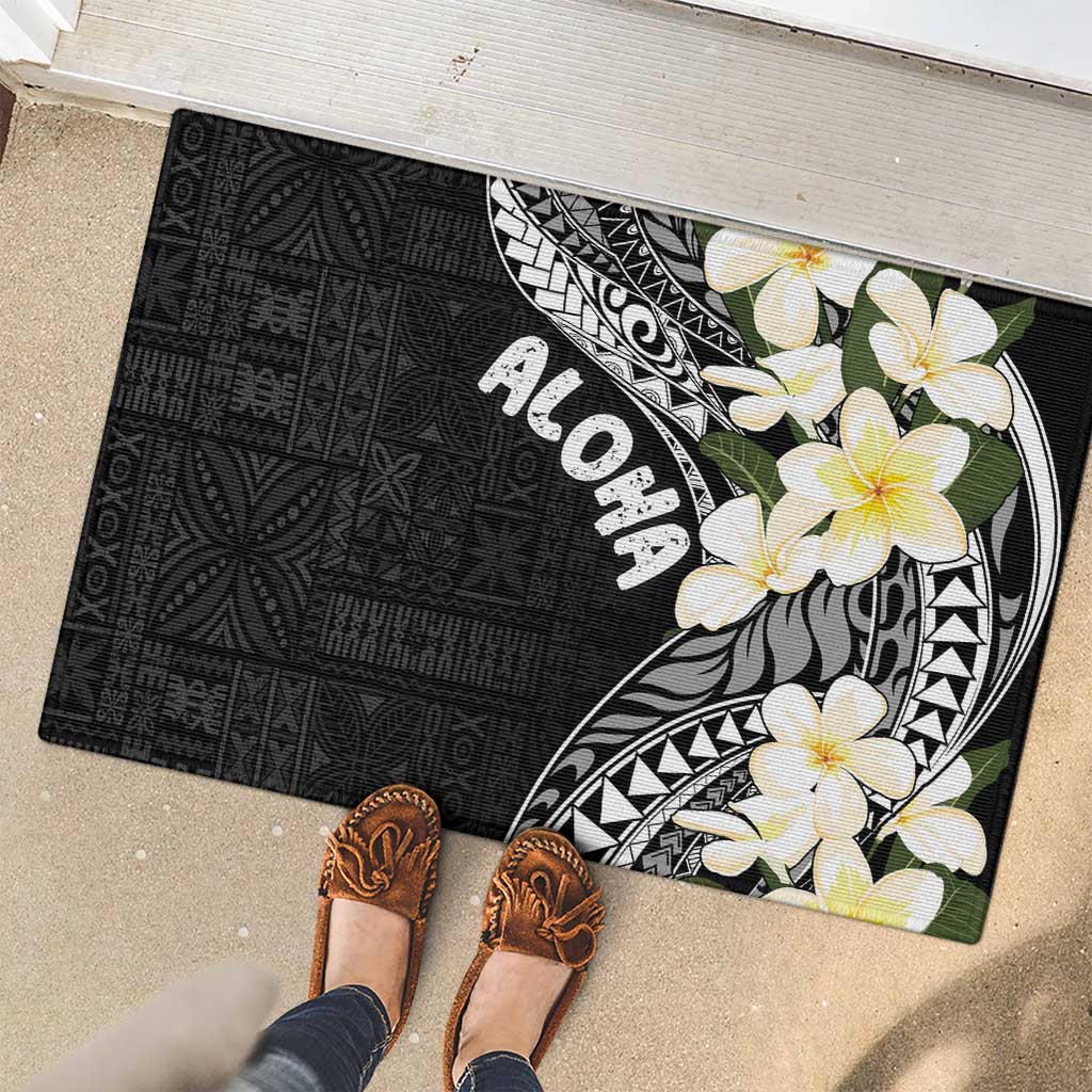 Aloha Hawaii Festive Rubber Doormat Frangipani Lace Classic LT7 - Polynesian Pride