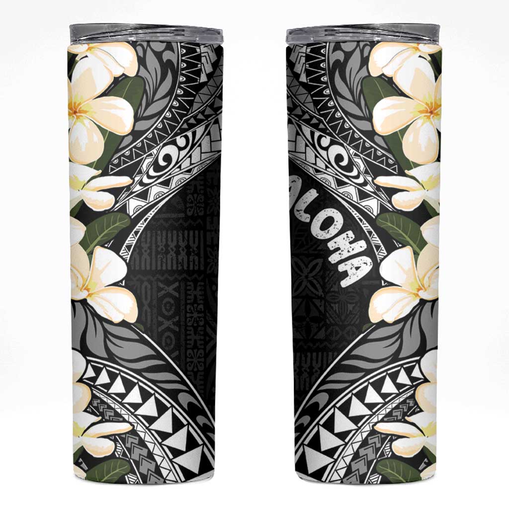 Aloha Hawaii Festive Skinny Tumbler Frangipani Lace Classic