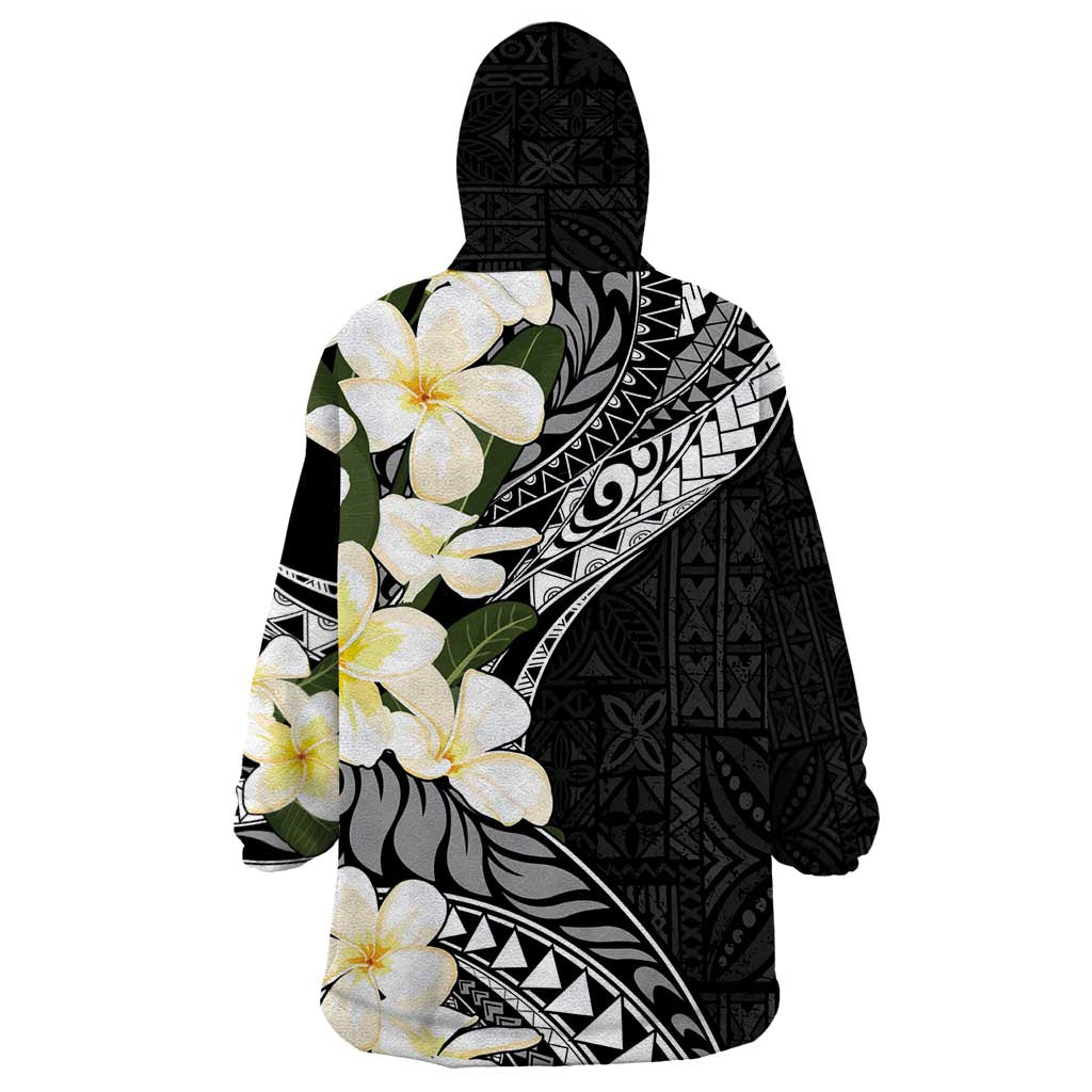 Aloha Hawaii Festive Wearable Blanket Hoodie Frangipani Lace Classic LT7 - Polynesian Pride